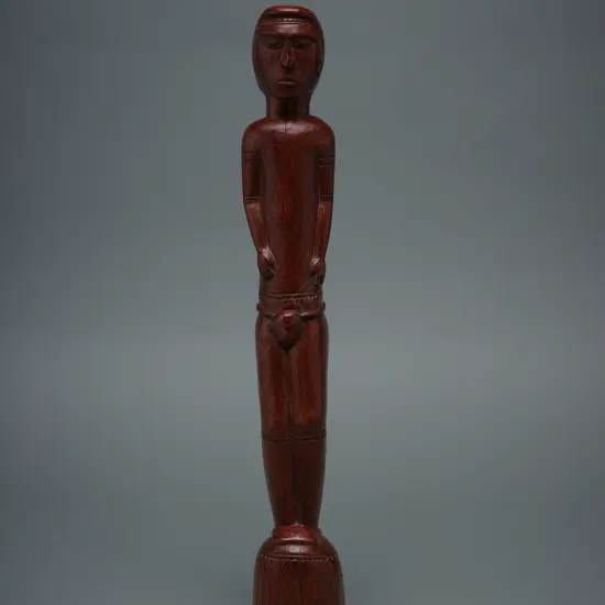 African wooden male figure,